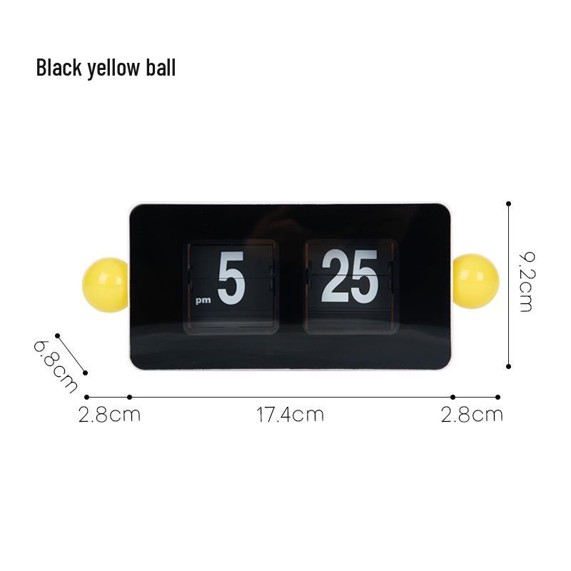 Nordic Style Retro Flip Clock: Automatic Page Turn, Ideal for Desk or Bedside in Living Room, Bedroom, or Study. Simple and Creative Design.
