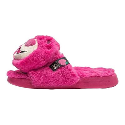 Disney X LiNing LN Slipper SE Aardbeienbeer Fleece Mode Veelzijdige Slippers Dames Schoenen Bietenrood AGAT024-3