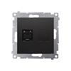 Simon 54 Premium Matt Black - Single RJ45 Computer Socket D61.01/49