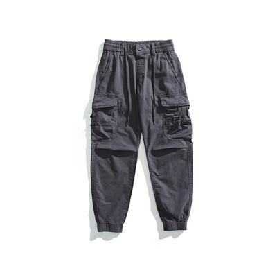 Calças de Trabalho Casuais Masculinas Americanas Harem com Múltiplos Bolsos, Camisa Solta Japonesa, Calças Casuais de Trabalho Americanas