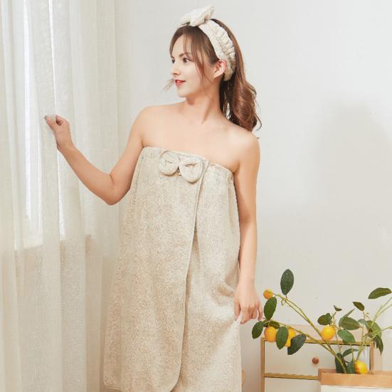 2Pcs/Set Women Bath Wrap Absorbent Body Towel And Headband Adjustable Shower Wrap for Spa Beach Pool Gym Hotel Travel