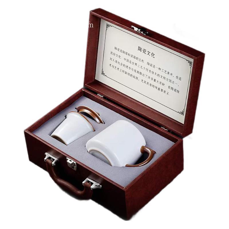 Tea Separation Cup Mug Office Ceramic Tea Separation Cup Personal Tea Cup Gift Ru Kiln Teacup Pack