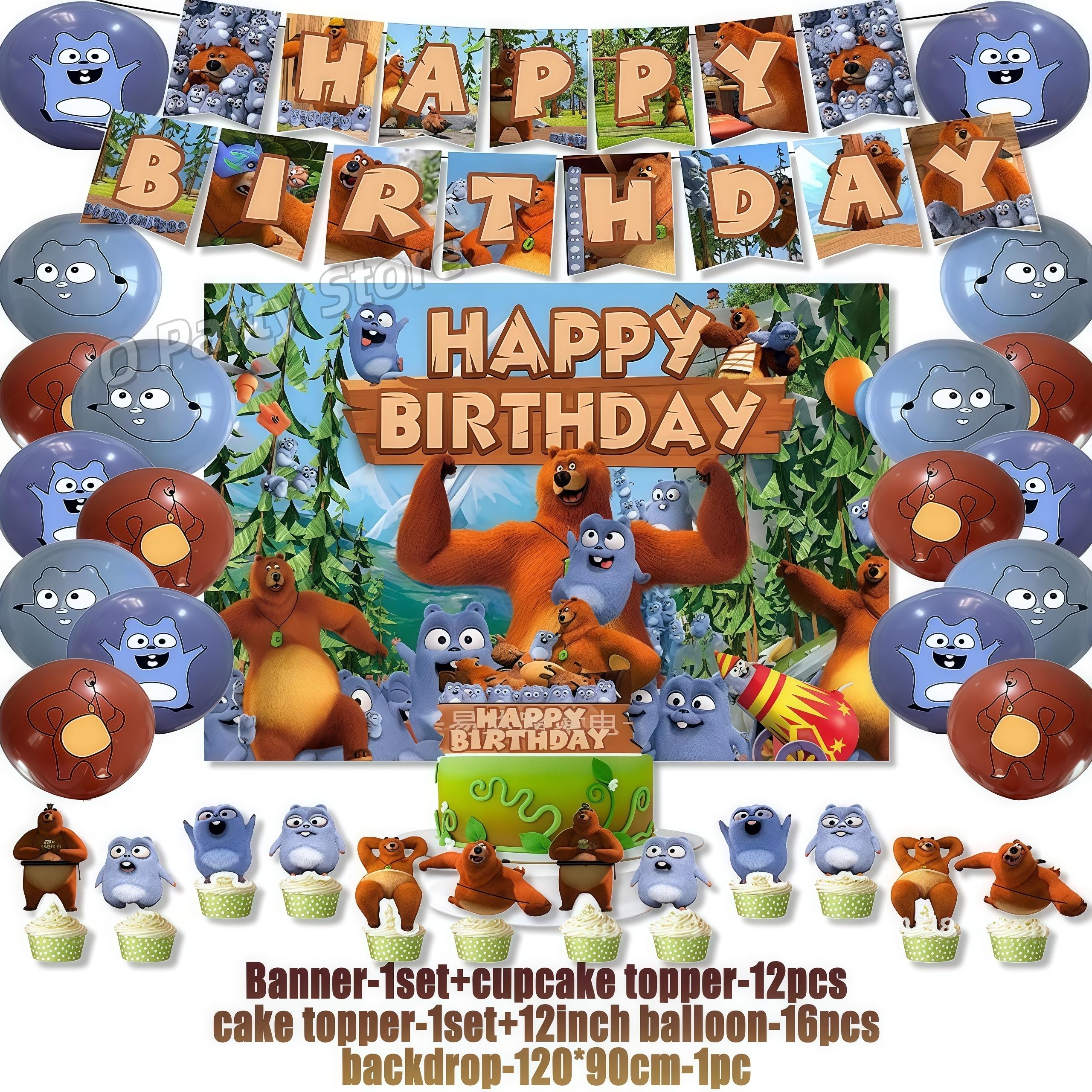 

Grizzy And The Lemmings Birthday Party Decorations Banner Balloons Backdrop Cake Toppers Kids Favor Baby Shower Decor Supplies other