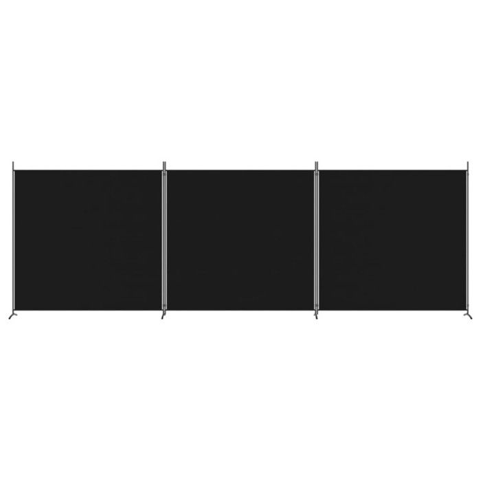 VidaXL Room Divider 3 Panels Folding Room Separator Privacy Screen Partition Living Room Decoration Black 350281