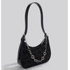 Chain Crescent-shaped Bag, Versatile Jacquard Small Bag, Single-shoulder Crossbody Bag, Underarm Bag