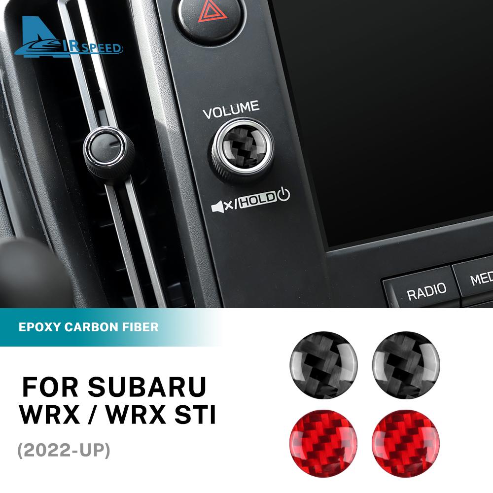 Adesivo in Vera Fibra di Carbonio Per Subaru WRX/ WRX STI 2022 2023 2024 Schermo Controllo Centrale Manopola Volume RHD LHD Accessori Decorazione