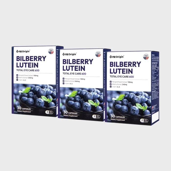 

Чорниця Лютеїн Комплексний догляд за очима 600 (30 капсул) X 3 Пляшки