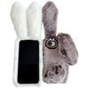 For iPhone 16e Case Plush Cute Bunny Winter Fluffy TPU Phone Cover