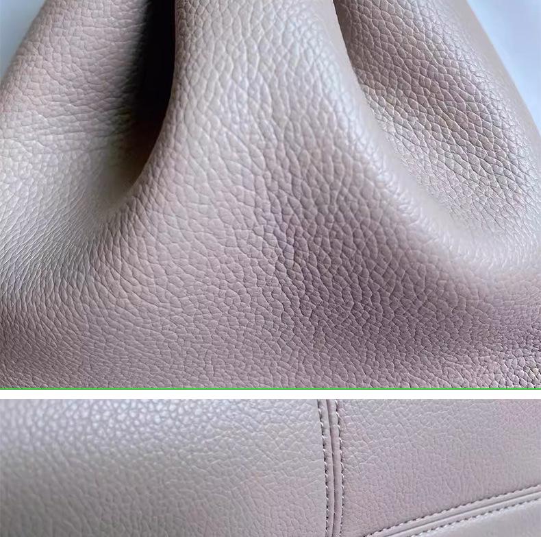 Francouzská luxusní kabelka z pravé kůže ve tvaru knedlíku - Retro evropský a americký design