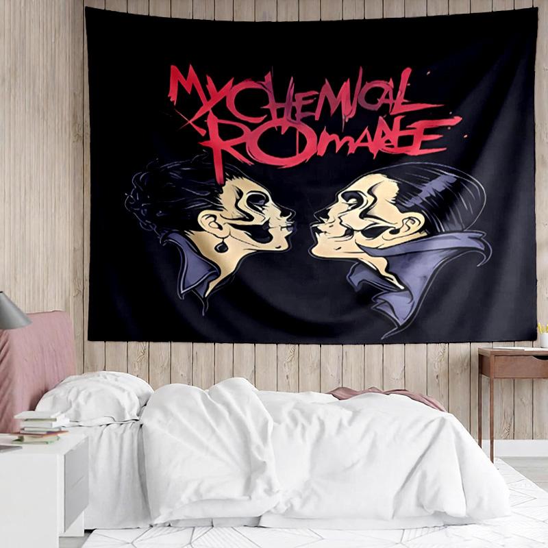 My Chemical Romance Tapestry for Bedroom Aesthetic Classroom Tapestries Wall Hanging for Living Room Dorm Office,Ideal Creative Gift