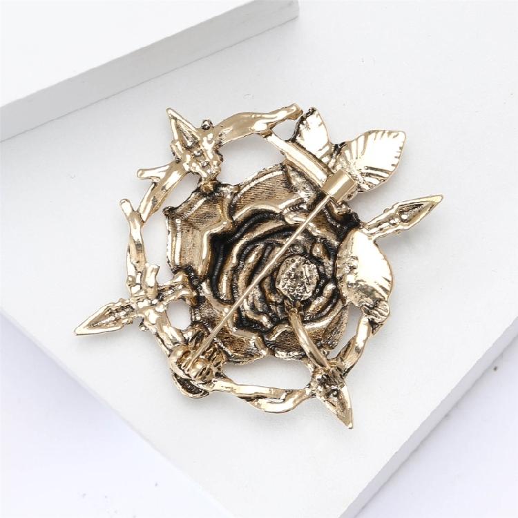Stylish Skull Rose Brooch Unique Alloy Jewelry Fashion Brooch Clothing Jewelry Suitable for Music Festivals and Parties