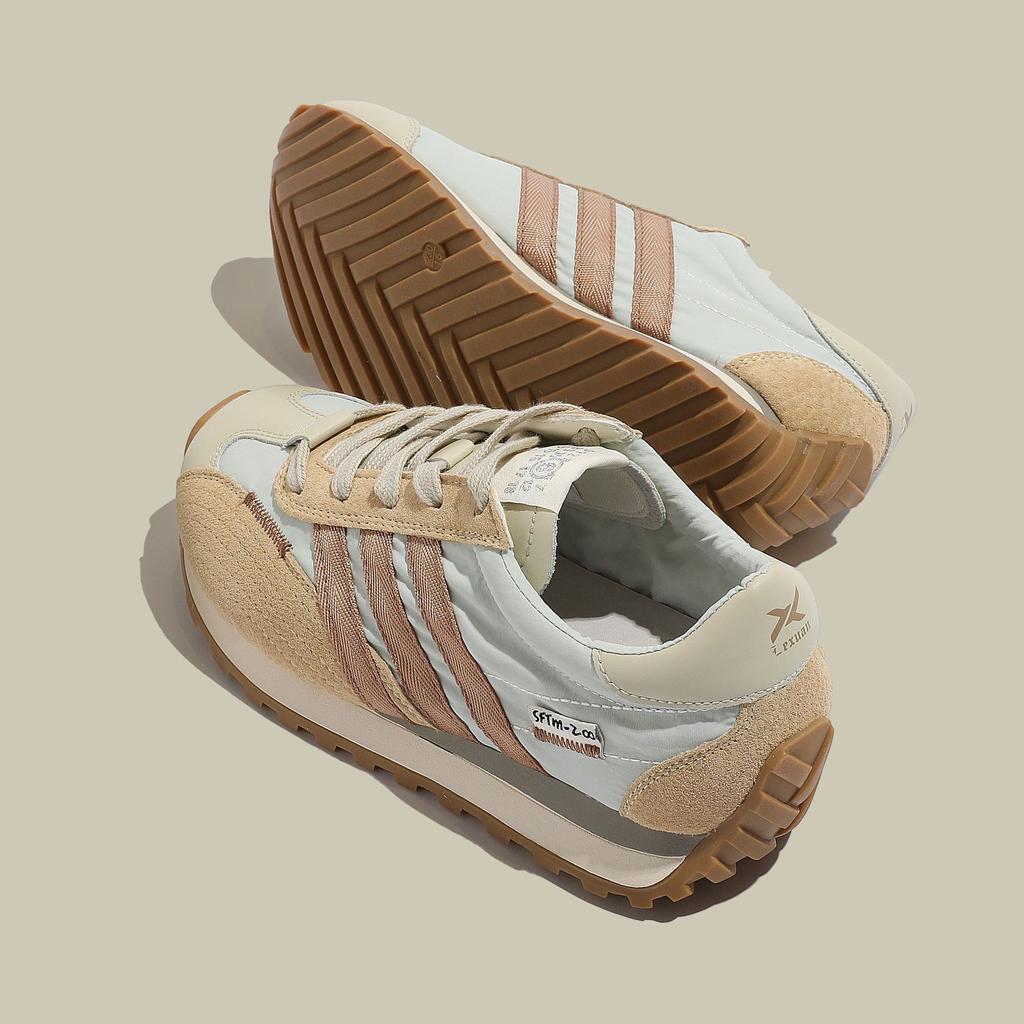 Leather Forrest Gump Shoes Women'S Shoes German Training Thick-Soled Thick-Soled Breathable Sports And Leisure Trendy Shoes