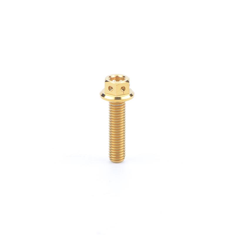 TMJ Titanium Bolts Hexagon and Flanged Head Race Spec Screws M6