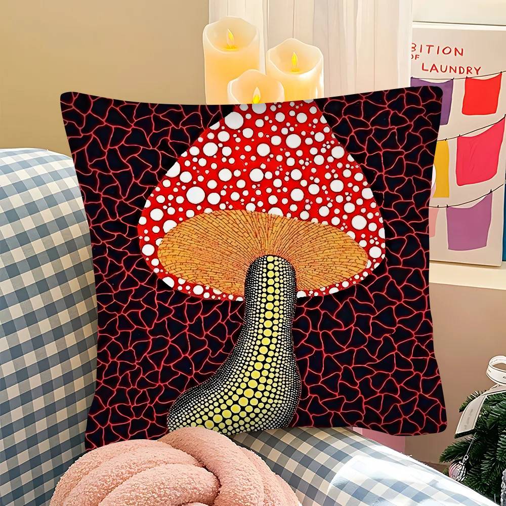 1Pc Y-Yayoi Art K-Kusama Pillow Case Fashion Square Pillowcase Bedroom Sofa Room Ins Decoration Leisure