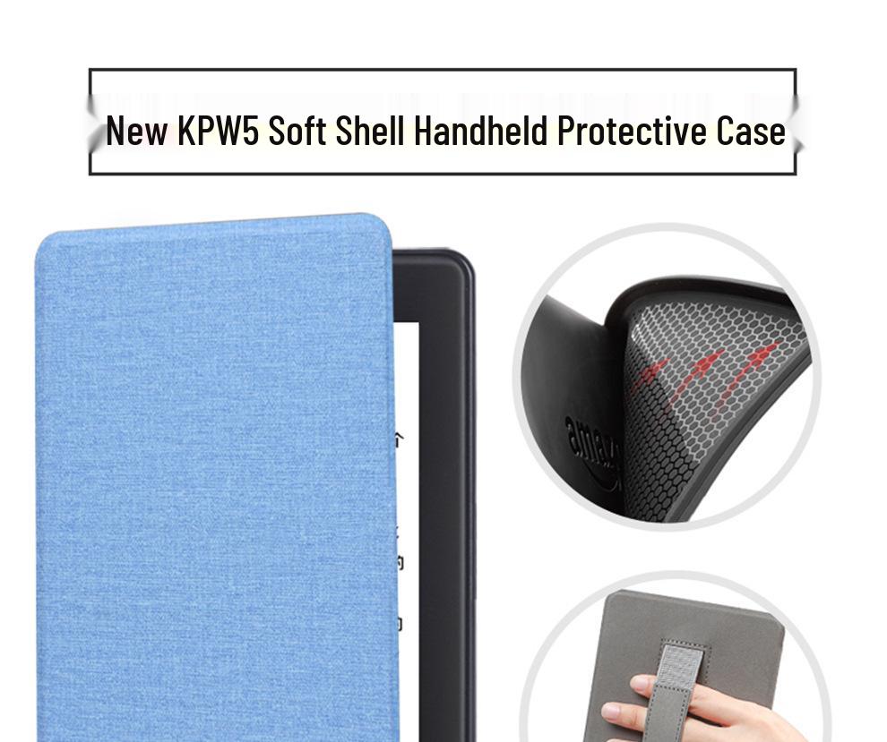 Husă Soft Shell cu Textură de Material în 12 Culori pentru Kindle Paperwhite 543 Youth (2024)