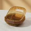 Square Trays with Golden Borders, Suitable for Serving,  Fruits, Desserts, Cakes, Snacks, Breakfast