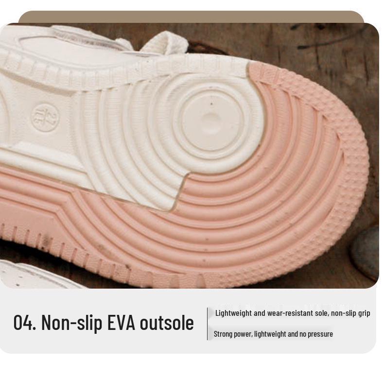 Girls' Trendy Lightweight White Sneakers for Spring/Autumn 2026