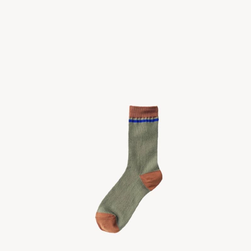 M O I D A color point socks (khaki)