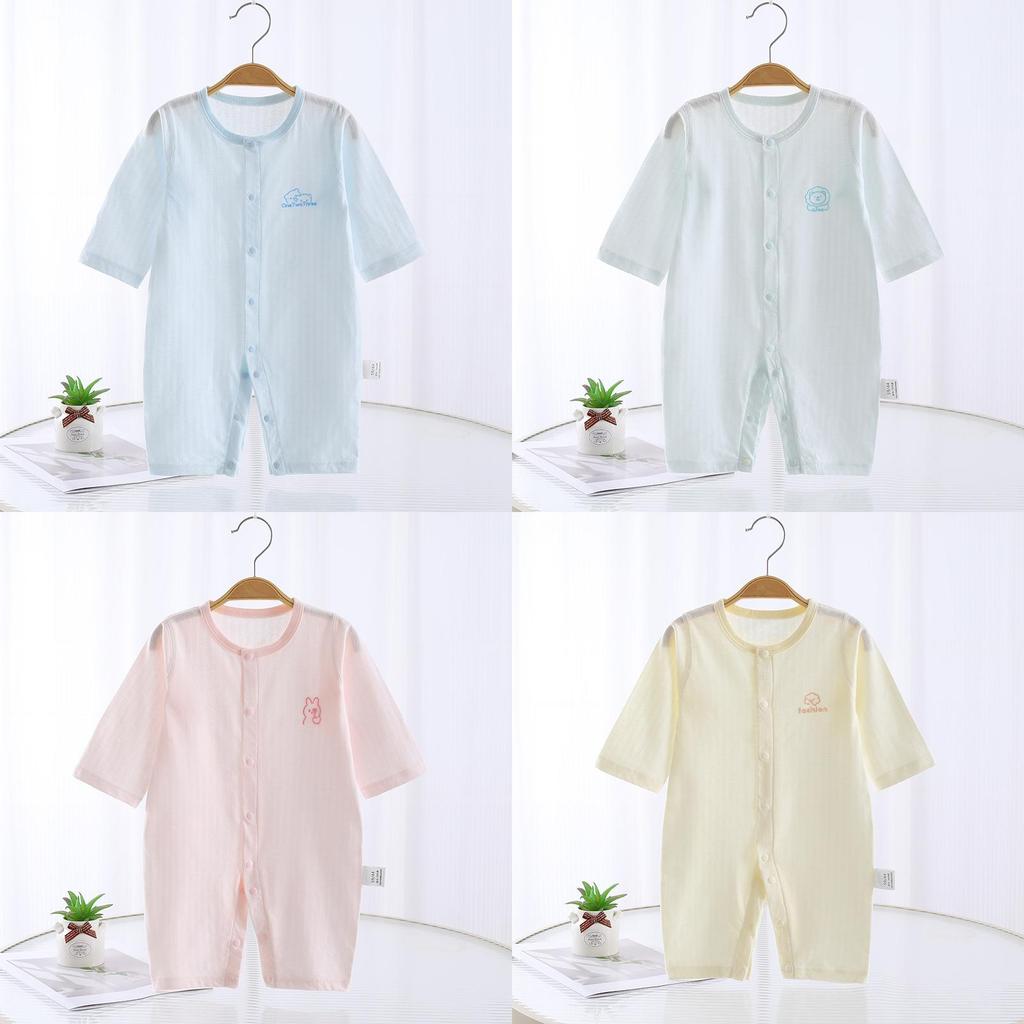 Baby Summer Cotton Sleeveless Romper With No Bone Technology For Newborns And Infants