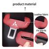 cwnqah1 cwmvjg1 For Mitsubishi Car Seat Belt Buckle Plug Leather Protective Cover Outlander Lancer Eclipse Mirage Xpander Attrage