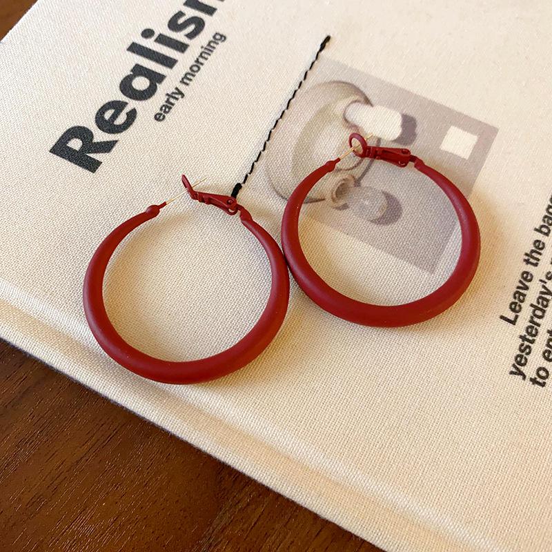 Chinese New Year Red Rose Petal Earrings - Festive, Fashionable & Elegant