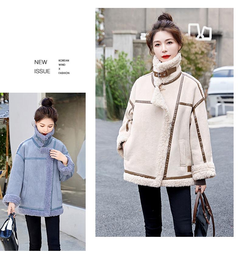 2024 Autumn/Winter Women's Thickened Lambswool & Deer Skin Jacket - Z5152