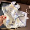 Literary and simple small fresh lilac 53 silk silk scarf women's neck protection small scarf tied bag decoration gift