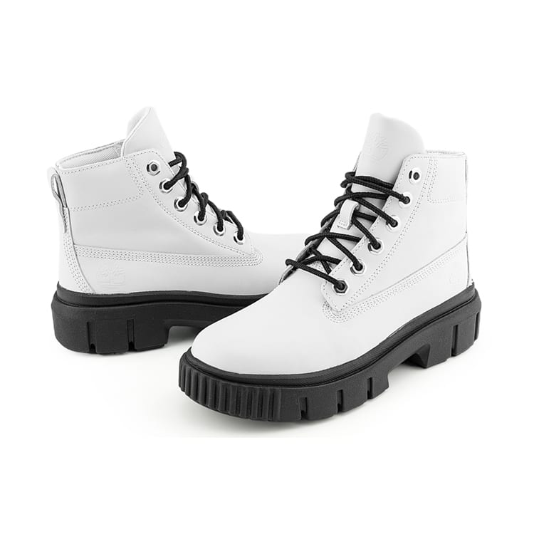 Timberland Greyfield Leather Boots 'White Full Grain' Women's A41ZW-100