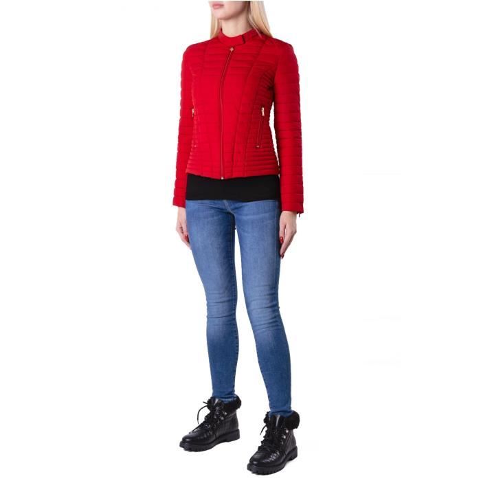 Blouson Stretch Ajusté W84L45 - Guess Jeans - Rouge - Femme