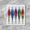5Pcs 8cm Luminous Squid Jig Hook Fishing Lure Wood Shrimp Cuttlefish Hard Bait Artificial Fake Octopus Lures for Night Fishing