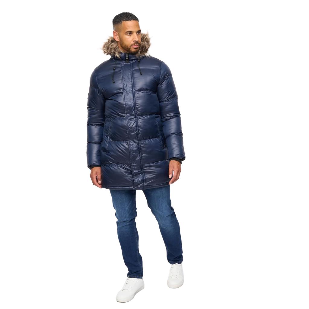 Bewley & Ritch Mens Northbrook Wet Look Padded Jacket
