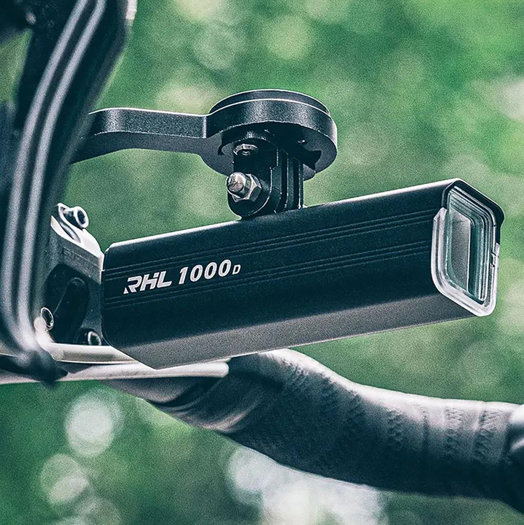 Front Bike Light 5000mAh 1500lm IPX6 Garmin and GoPro Mount Black