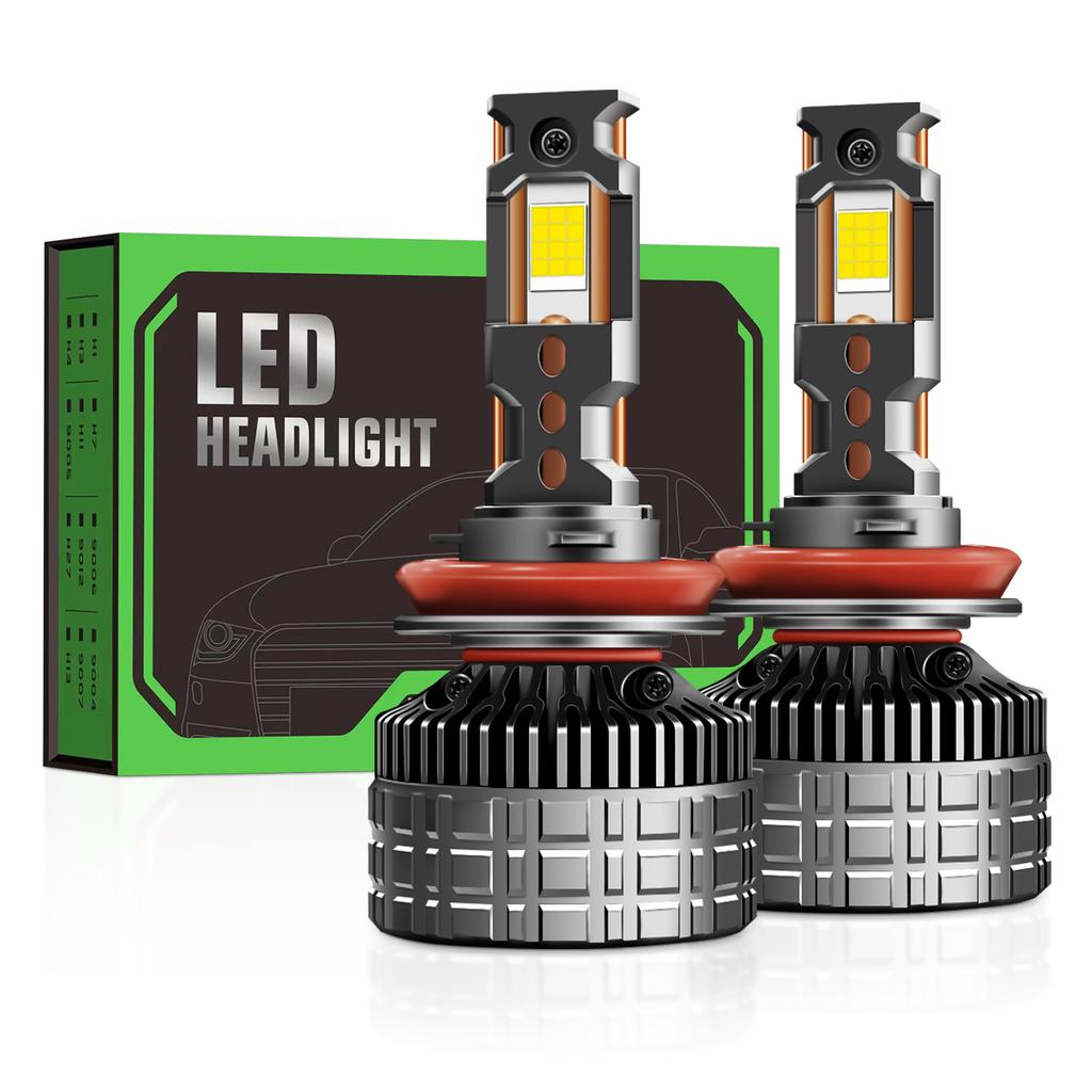 100W Four Copper Tube Led Car Light H7 High Power H1h11 Super Bright H4 Car Led Headlight 12V24V General Purpose Light