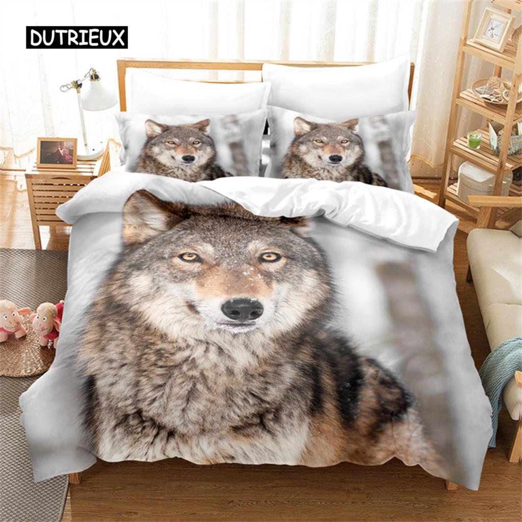 Forest Animals Pattern Bedding Set Duvet Cover Set 3D Bedding Digital Printing Bed Linen Queen Size Bedding Set Fashion Design