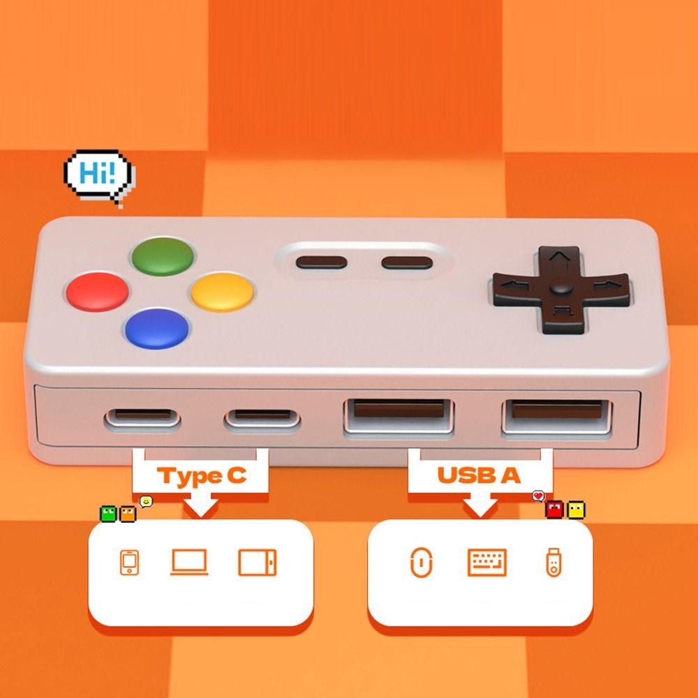 

Cartoon USB Converter 4 in 1 USB Expansion Hub Gift USB Type-C Hub