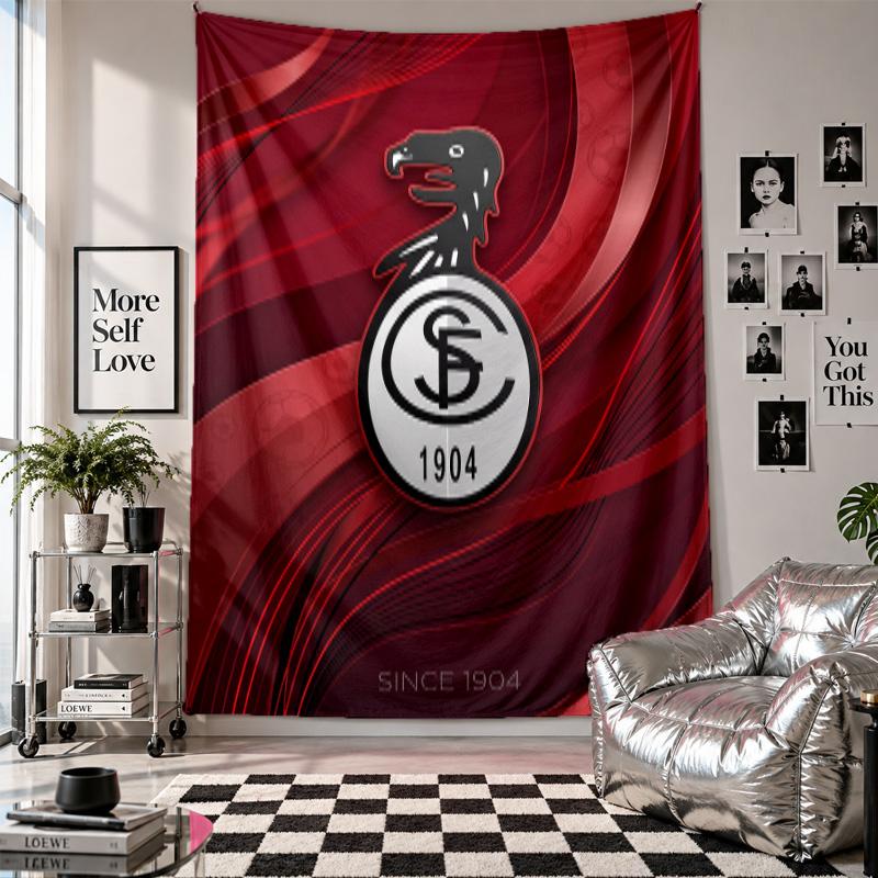 Arazzo da Parete FC SC Freiburg Decorazione per la Casa Tessuto da Appendere a Parete per Camera da Letto Soggiorno Sfondo