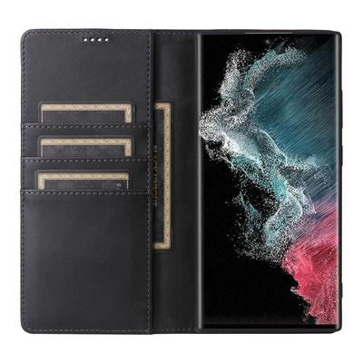 For Samsung Galaxy S22 Ultra 5G Case Leather Phone Cover RFID Blocking