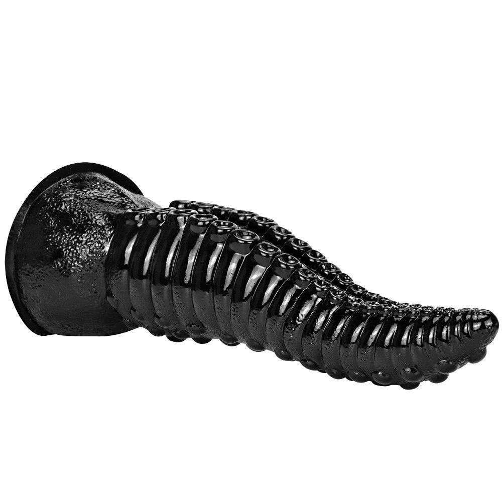 33.5CM Adult Sex Toy Big Black Realistic Dildo for Anal Huge Dick Penis Strap on Simulation Octopus Feet Fisting BDSM Slave