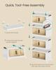 SONGMICS Storage Boxes with Lid, 4-Tier Stackable Organiser with 1 Lid