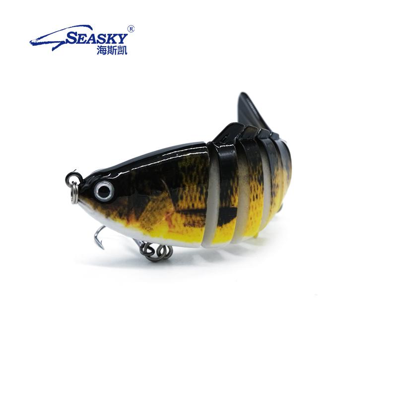 SEASKY 10cm 15g Jointed 7-Sections Swimbait Hard Lure 5pcs Combo Kit
