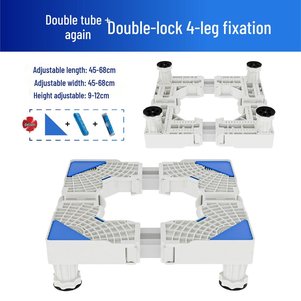 Adjustable Moisture-Proof Washing Machine Stand with Drum Impeller