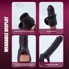 Black Penis Sleeve Enlargement Sleeve For Cock Sex Toys for Men Extender Silicone Dick Sleeve Artificial Penis Enlarge Thicken Condom