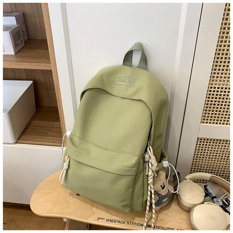 New Japanese Simple and Lightweight College Student Schoolbag Versatile High-value Large-capacity Leisure Travel Solid-color Backpack