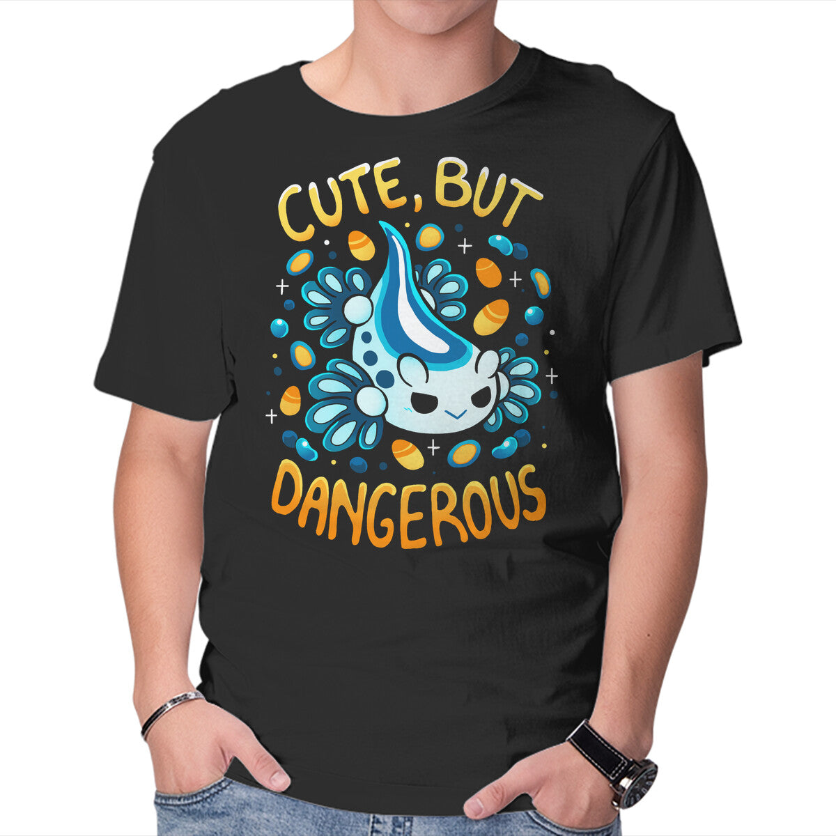 Unisex Crew Neck T-Shirt Cute But Very Dangerous Graphic Short Sleeve Casual Tee M