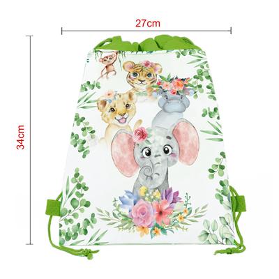 Cartoon Animals Non-woven Bag Birthday Gifts Drawstring School Backpack Baby Kids Party Packing Storage Bags