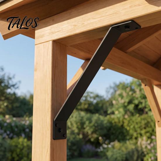 Holzrahmenverbinder 4 Stück 45 Grad Winkelstützwinkel für Pergola, Robuster Innenbau-Verbindungselement Stahl Rostbeständiger Rahmen,
