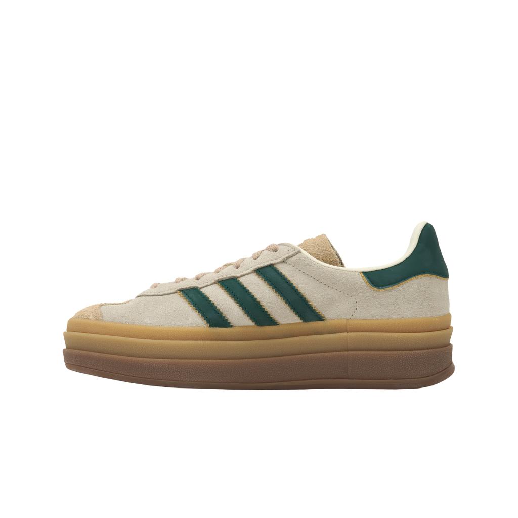 adidas Gazelle Bold Cream Collegiate Green Damen Sneakers Creme-Weiß Magic-Beige ID7056