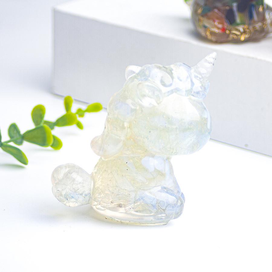 Natural Gemstone Crystal Animal Decoration With Unique Shape For Office Desk Display And Gift