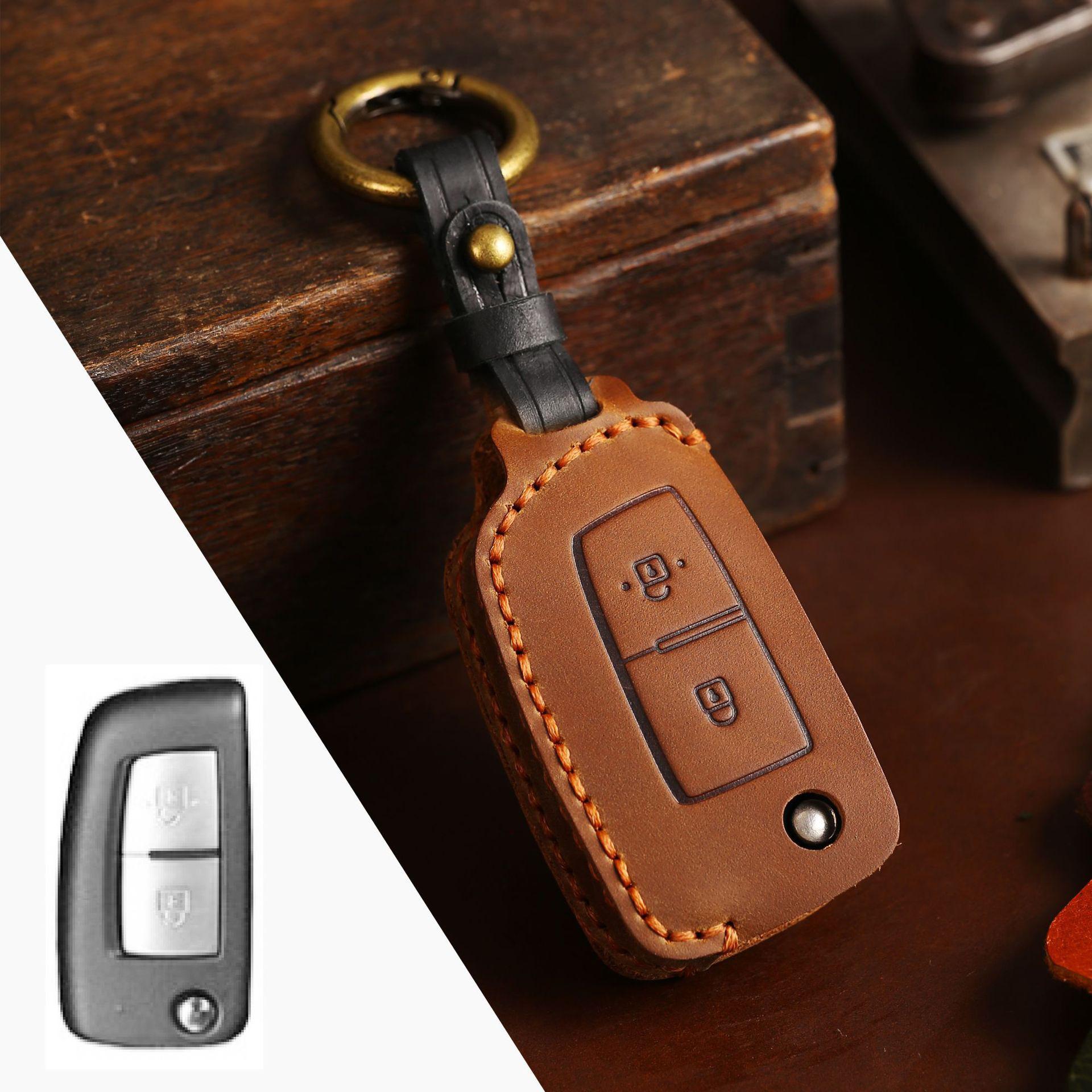 

Suitable for Nissan Classic Xuanyi Tiida Car Key Cover Qijun Qashqai Jinke Key Case Buckle High-end leather