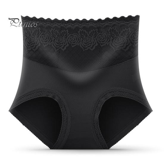 

Женские трусики, бесшовные эластичные трусы с высокой талией и контролем живота, хорошая воздухопроницаемость, кружевные однотонные облегающие повседневные спортивные трусы M чёрный